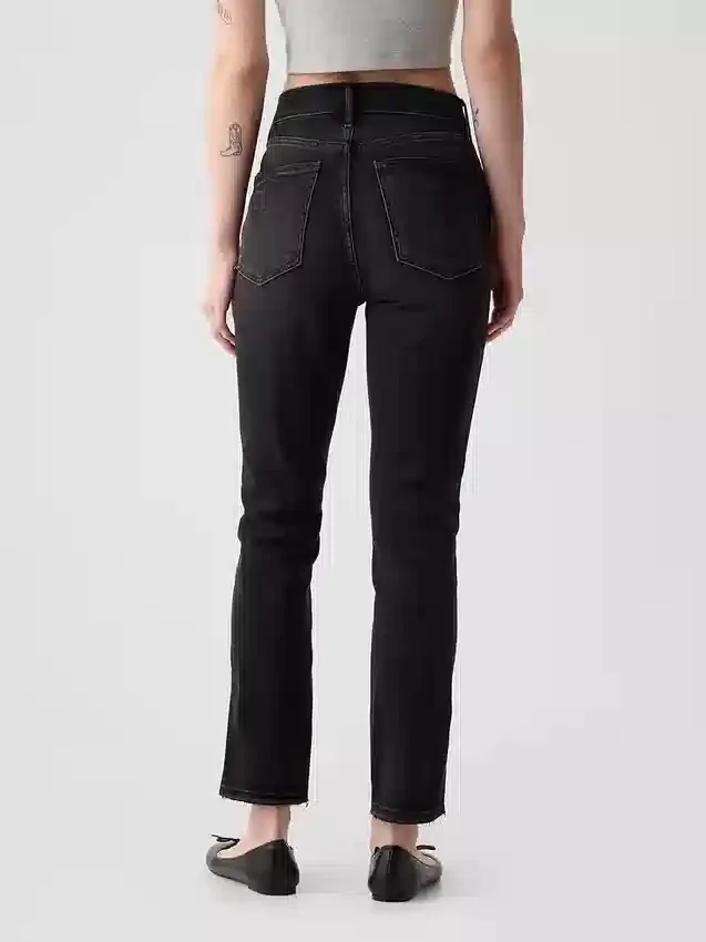 Vintage-slim-Jeans med høy midje