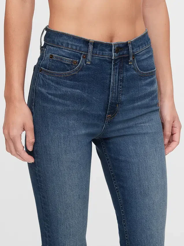 Vintage-slim-Jeans med høy midje