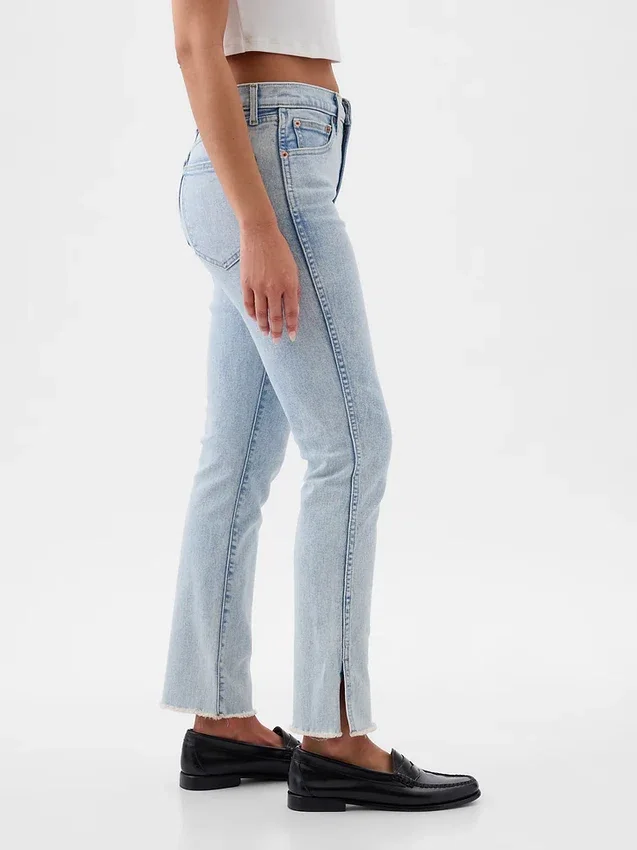 Vintage-slim-Jeans med høy midje