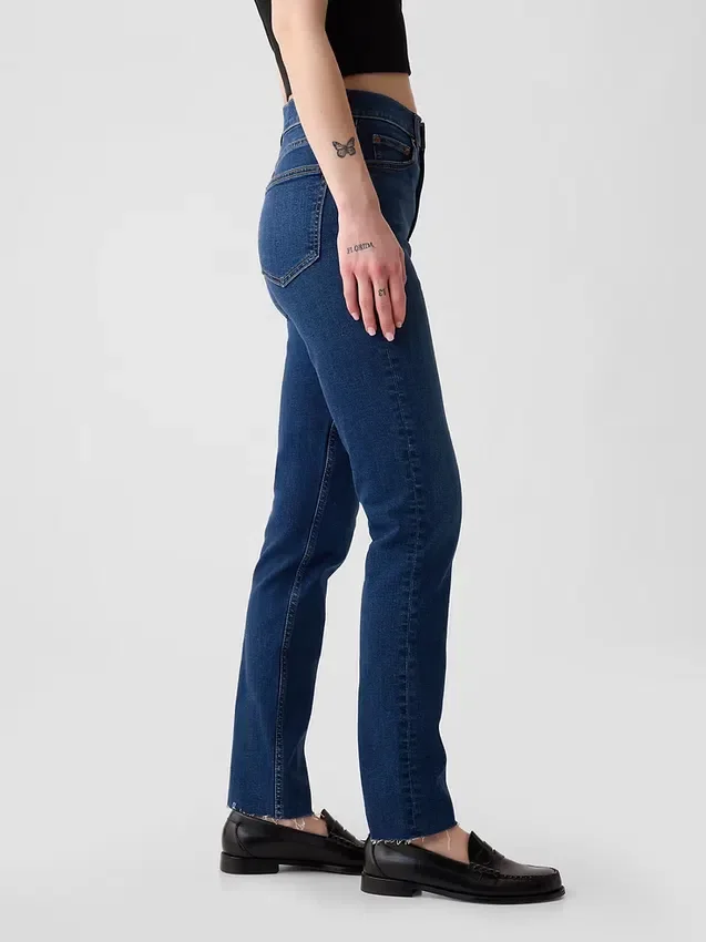 Vintage-slim-Jeans med høy midje