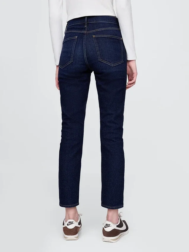 Vintage-slim-Jeans med høy midje
