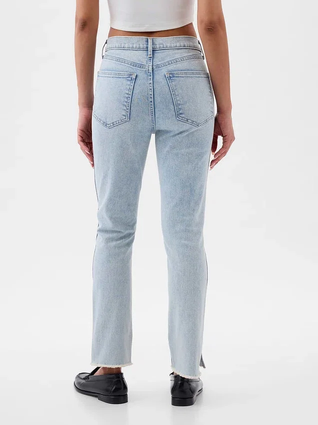 Vintage-slim-Jeans med høy midje