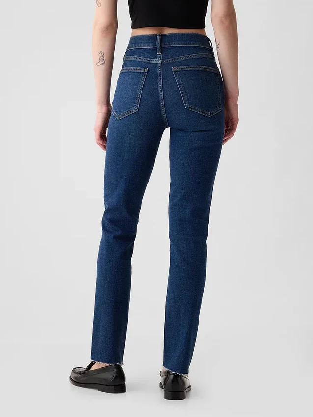 Vintage-slim-Jeans med høy midje