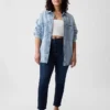 Vintage-slim-Jeans med høy midje
