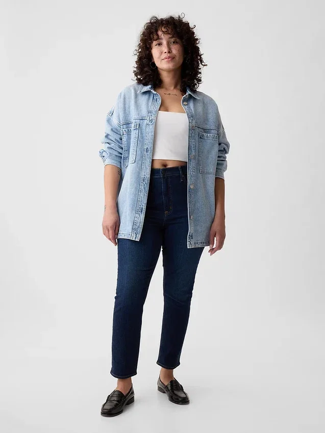 Vintage-slim-Jeans med høy midje