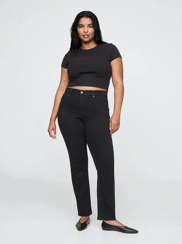 Vintage-slim-Jeans med høy midje