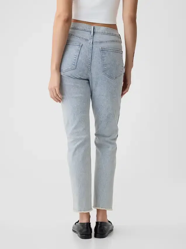 Vintage-slim-Jeans med høy midje