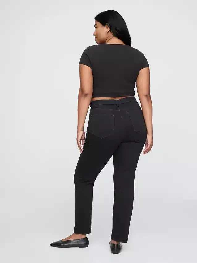 Vintage-slim-Jeans med høy midje