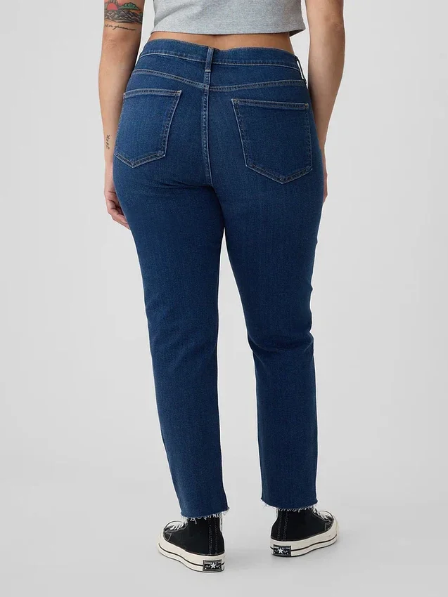 Vintage-slim-Jeans med høy midje