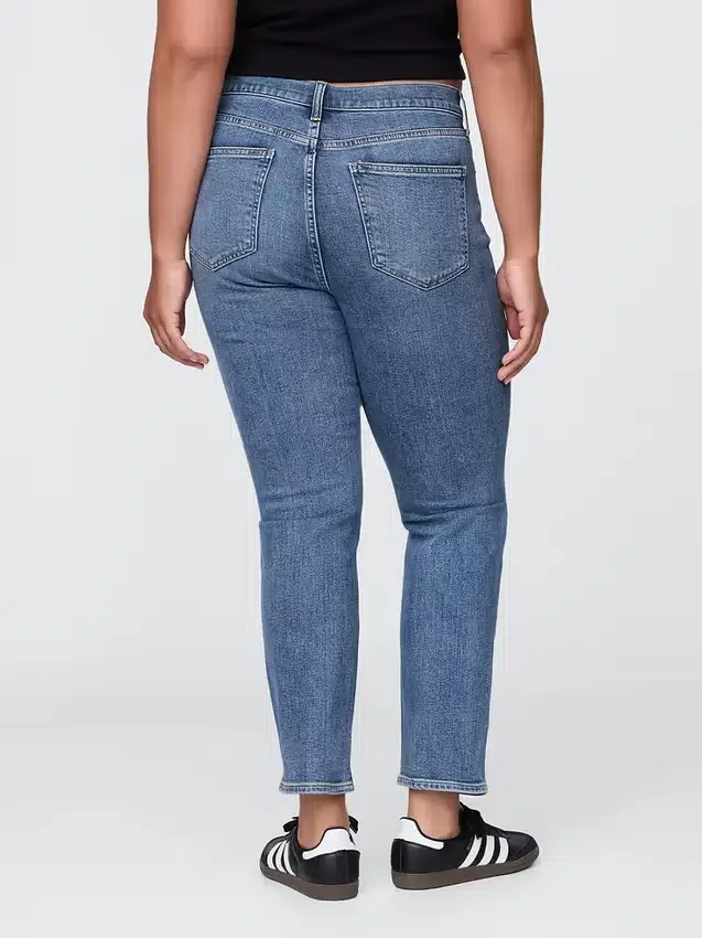 Vintage-slim-Jeans med høy midje