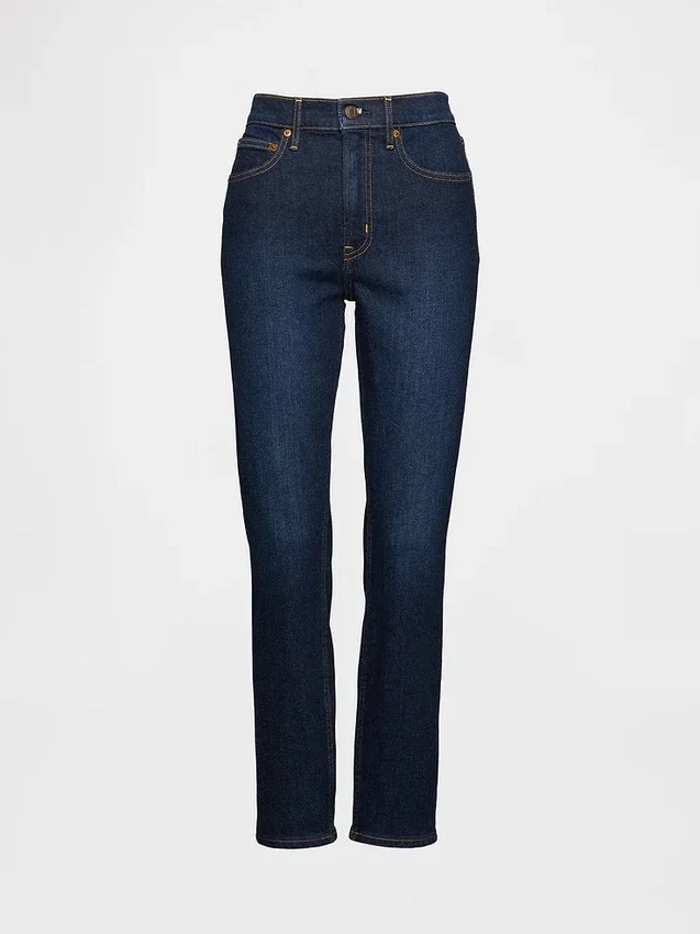 Vintage-slim-Jeans med høy midje