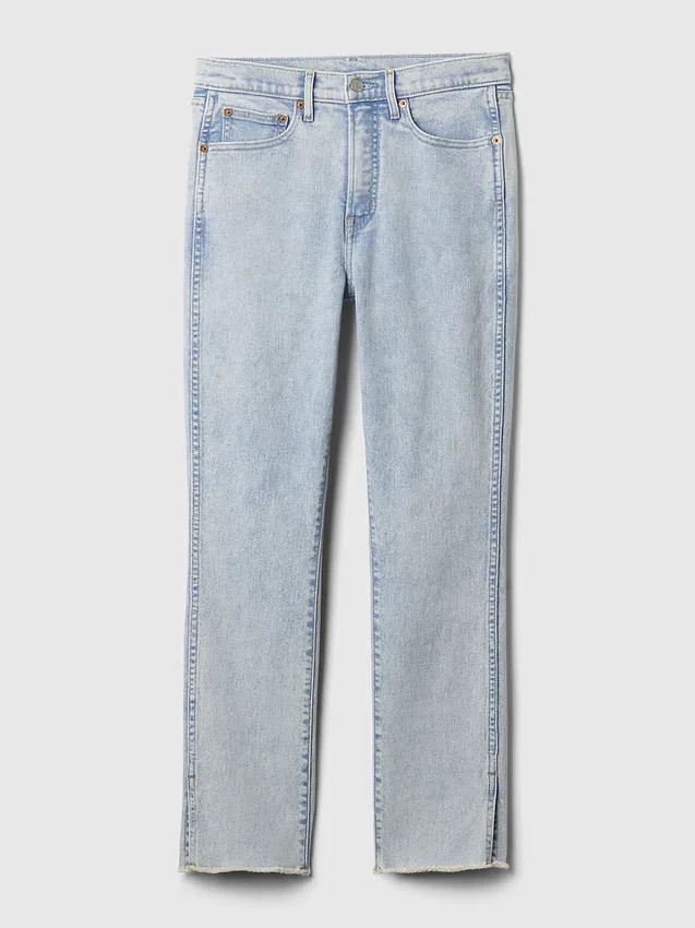 Vintage-slim-Jeans med høy midje