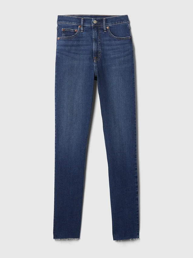 Vintage-slim-Jeans med høy midje