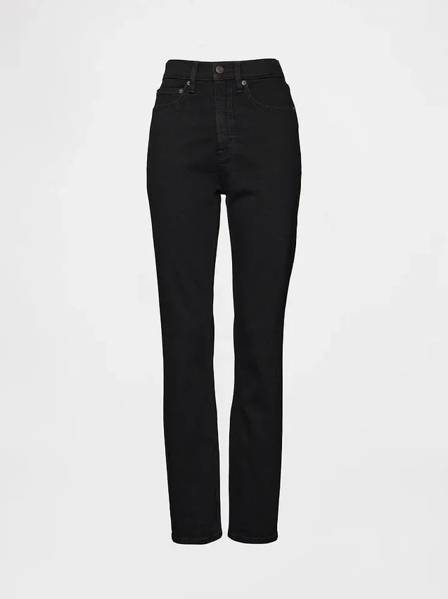 Vintage-slim-Jeans med høy midje