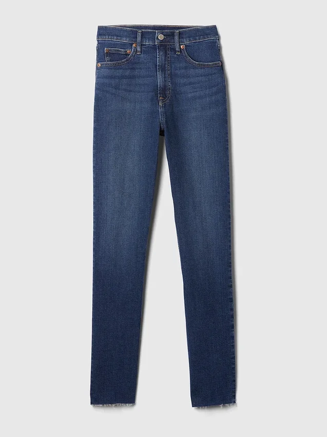 Vintage-slim-Jeans med høy midje