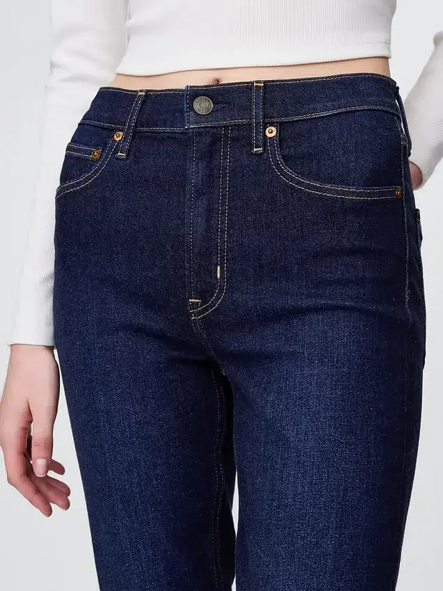 Vintage-slim-Jeans med høy midje