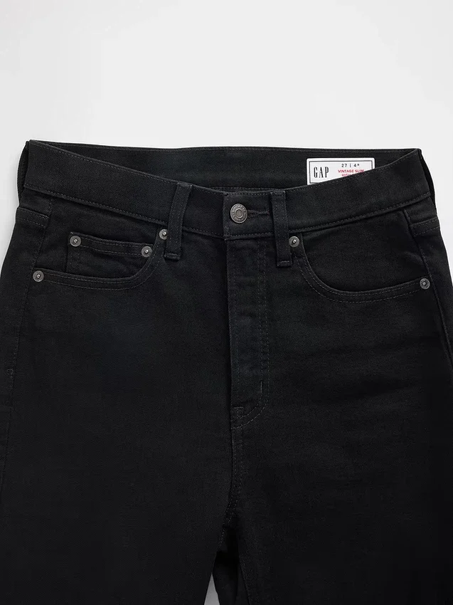 Vintage-slim-Jeans med høy midje