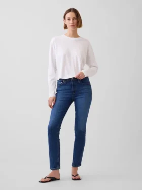 Vintage-slimjeans med middels høy midje