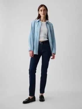 Vintage-slimjeans med middels høy midje