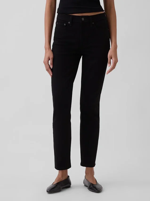 Vintage-slimjeans med middels høy midje