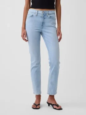 Vintage-slimjeans med middels høy midje