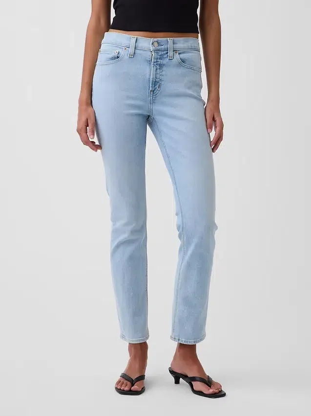 Vintage-slimjeans med middels høy midje