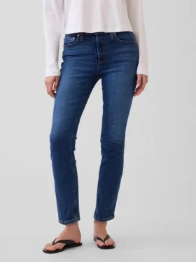 Vintage-slimjeans med middels høy midje