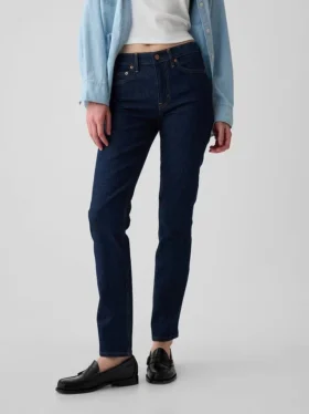 Vintage-slimjeans med middels høy midje