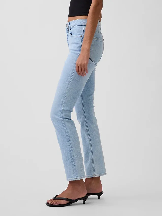 Vintage-slimjeans med middels høy midje