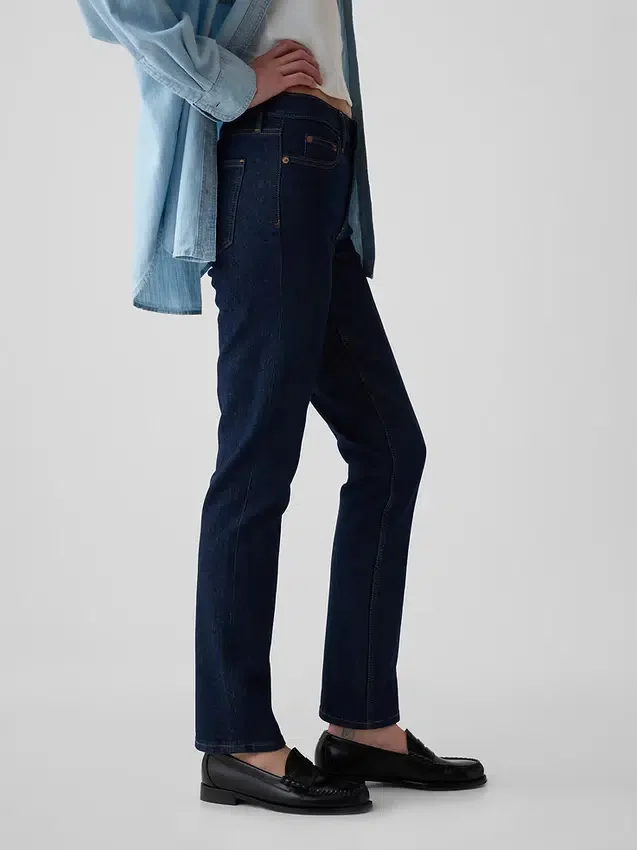 Vintage-slimjeans med middels høy midje