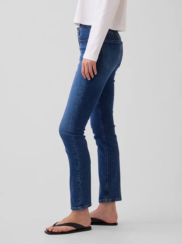 Vintage-slimjeans med middels høy midje