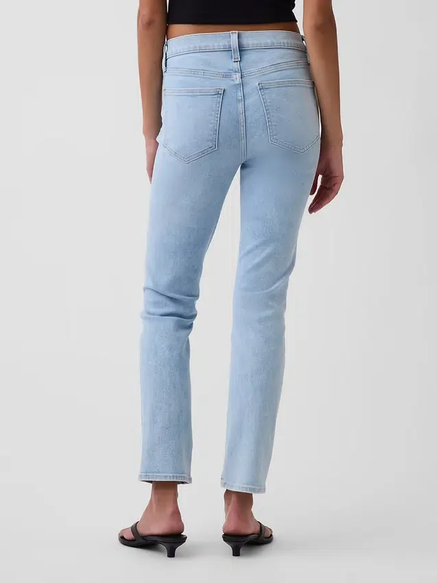 Vintage-slimjeans med middels høy midje