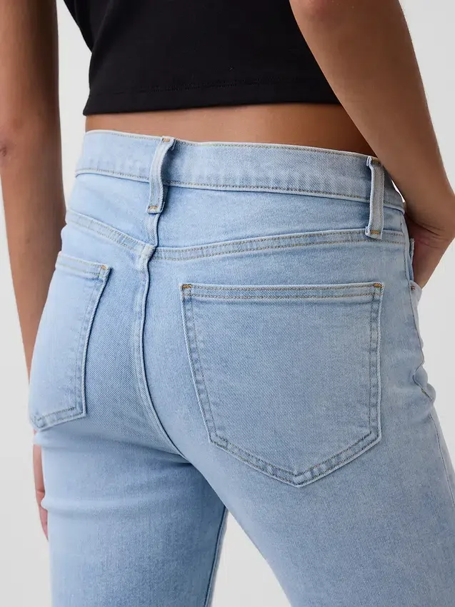 Vintage-slimjeans med middels høy midje