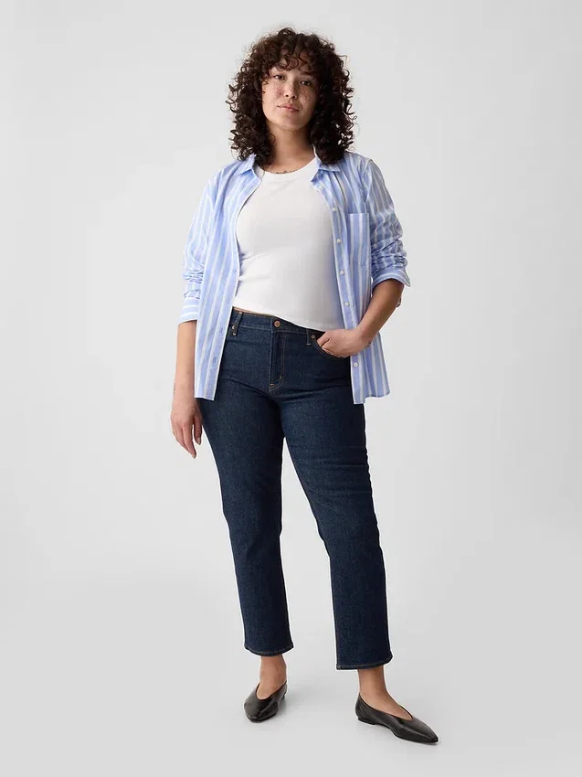 Vintage-slimjeans med middels høy midje