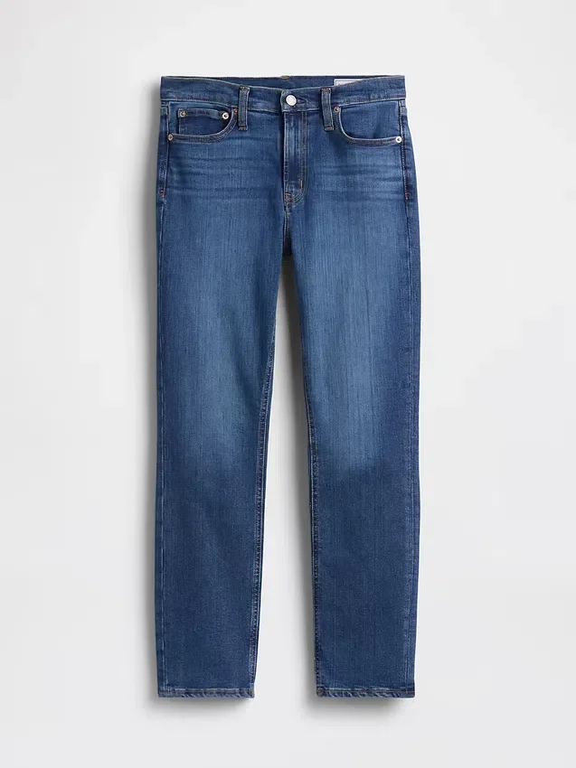 Vintage-slimjeans med middels høy midje