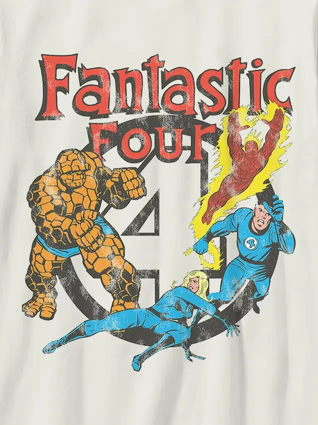 Vintage-T-skjorte med grafisk motiv for barn – Fantastic Four