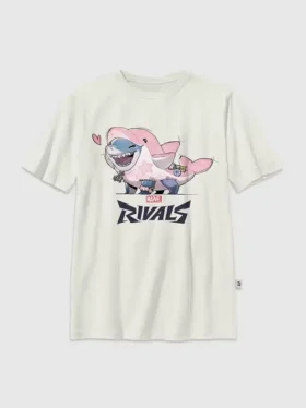 Vintage-T-skjorte med «Marvel Rivals Lovey Jeff»-motiv for barn