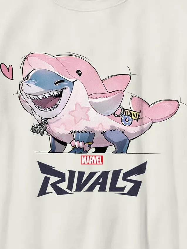 Vintage-T-skjorte med «Marvel Rivals Lovey Jeff»-motiv for barn