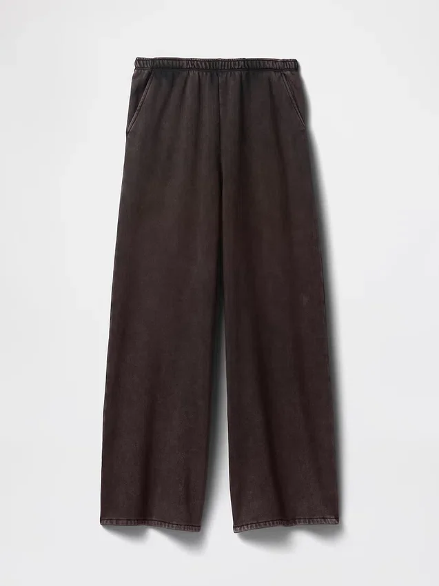 Vintagesoft baggy joggebukse med vide ben
