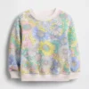 Vintagesoft-frotté-genser med blomstermønster for Baby og Småbarn
