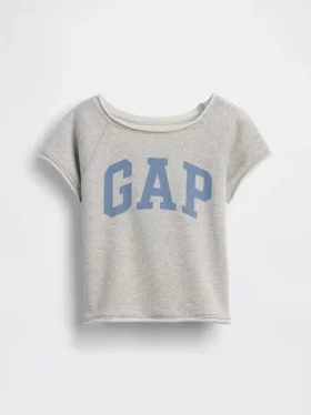 Vintagesoft-frotté-raglan-grafisk genser for barn