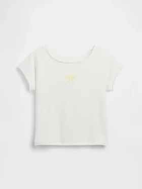 Vintagesoft-frotté-raglan-grafisk genser for barn