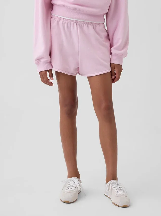 Vintagesoft-frotté-shorts med avslappet passform og delfinmotiv for barn