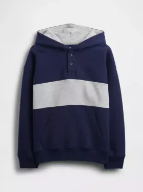 Vintagesoft-genser med avslappet passform og Henley-hals