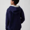 Vintagesoft-genser med avslappet passform og Henley-hals