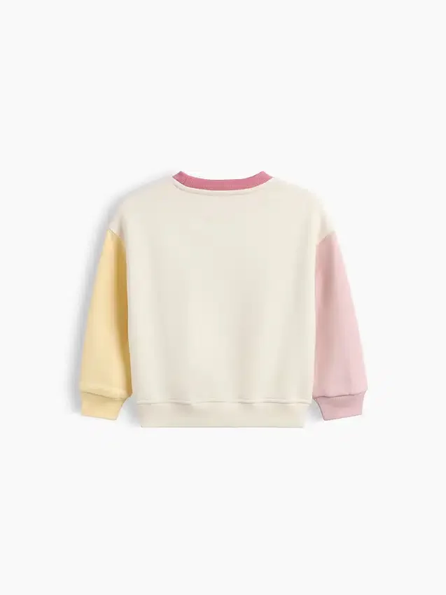 Vintagesoft-genser med fargeblokker for Baby og Småbarn