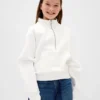 Vintagesoft-genser med halv glidelås for barn