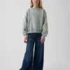 Vintagesoft-genser med kileformet hals og rund hals for barn