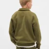 Vintagesoft-genser med kvart glidelås for barn