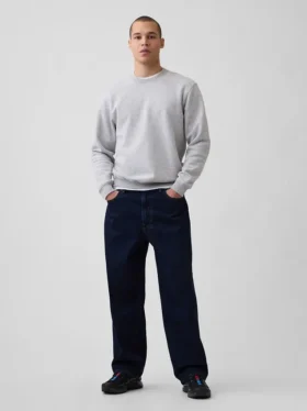 Vintagesoft-genser med rund hals for voksne